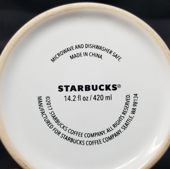 STARBUCKS 2017 14.2 FL OZ MUG W/GREEN SIREN LOGO - Picture 7 of 8